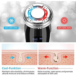 Chrono Appareil de massage facial à ultrasons, appareil de beauté à lumière LED, anti-rides, raffermissement de la peau, rajeunissement de la peau, soin de la peau(Blanc)