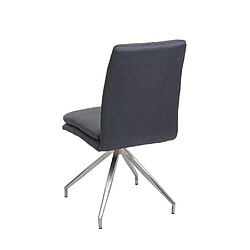 Avis Decoshop26 Lot de 2 chaises de salle à manger cuisine design moderne acier inoxydable et tissu brossé gris foncé 04_0000242