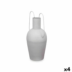 Gift Decor Vase Avec des poignées Gris Acier 24 x 45 x 18 cm (4 Unités) 