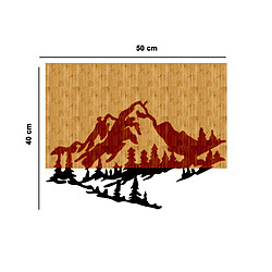 Avis EPIKASA Décoration Murale en Métal et Bois Montagnes 2