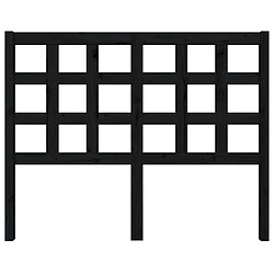 Avis Maison Chic Tête de lit scandinave pour lit adulte,Meuble de chambre Noir 125,5x4x100 cm Bois massif de pin -MN60730