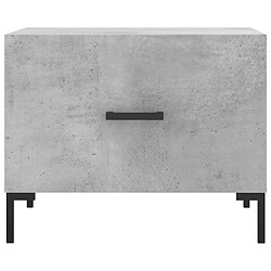 Maison Chic Table basse,Table Console Table d'appoint, Table pour salon gris béton 50x50x40 cm bois d'ingénierie -MN99252 pas cher