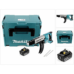 Makita DFR 750 F1J Visseuse à Magazine 18V 45-75mm + 1x Batterie 3,0Ah + Coffret Makpac - sans chargeur