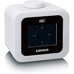 Lenco radio réveil Dab+ FM avec écran Couleur TFT 3" blanc