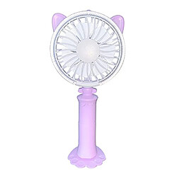 Ventilateur de Chat Portable Saytay, Petit Ventilateur Personnel Rechargeable USB à Piles avec 2 Vitesses et Veilleuse, pour Chambre de Bureau