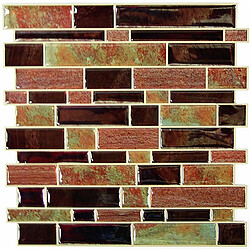 Thedecofactory STICK TILE - Carrelage mural faïence adhésive imitation différentes pierres - 4 plaques 26x26cm