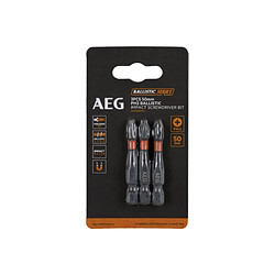 Embouts de vissage balistiques renforcés AEG - 50 mm - 3 pcs - PH2