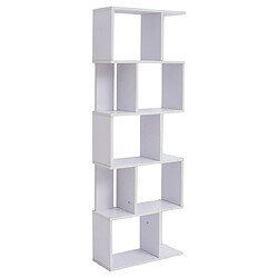 Avis Mobili Rebecca Bibliotheque Etageres Bois Blanc Design 172,5x60x24,5