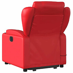 Acheter Maison Chic Fauteuil Relax pour salon, Fauteuil inclinable de massage électrique rouge similicuir -GKD31251