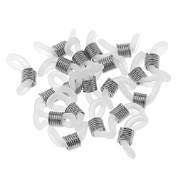 50pcs caoutchouc fin de connecteurs de connecteurs de retenue de support pour chaîne de lunettes argent pas cher