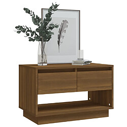 Avis vidaXL Meuble TV Chêne marron 70x41x44 cm Bois d'ingénierie