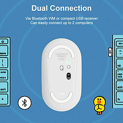 Universal Souris sans fil Souris Bluetooth Silent Slim Souris Bluetooth pour ordinateurs portables Bureau Home | Mouse (Blanc)