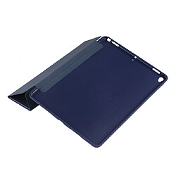 Wewoo Housse Étui Coque Boitier en plastique PU Déformation pliable Etui à rabat gauche et droite cuir avec support à trois volets et Smart Sleep pour iPad Air3 2019 Bleu pas cher