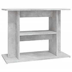 vidaXL Support pour aquarium gris béton 80x35x60 cm bois d'ingénierie