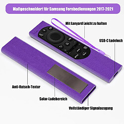 SANAG Coque Pour Telecommande Samsung 2021 2022 Bn59-01357 Bn59-01385 Bn59-01265A Smart Tv-Coque De Protection En Silicone Antiderapante Et Antichoc Pour Telecommande Samsung(Violet + Rose)