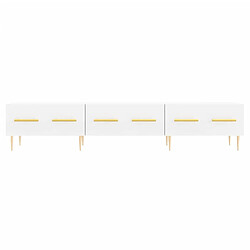 Maison Chic Meuble TV scandinave - Banc TV pour salon blanc 150x36x30 cm bois d'ingénierie -MN96866 pas cher