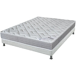 Ebac Matelas Maryland + sommier tapissier Omega - 140x200 - Mousse - Hauteur 20 cm