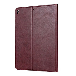 Wewoo Housse Étui Coque Pour iPad 10.2 Malaxer la texture de la peau en cuir à rabat horizontal avec cadre photo et porte-cartes et fentes cartes et portefeuille vin rouge