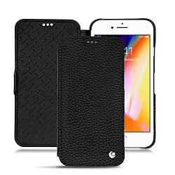 Housse cuir Apple iPhone 8 - Rabat horizontal - Ebène ( Noir / Black ) - NOREVE