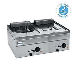 Friteuse Electrique à Poser - 2 x 8 Litres - Gamme 600 - Triphasé - Tecnoinox