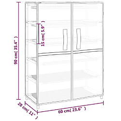 vidaXL Armoire à chaussures Noir 60x28x90 cm Tissu pas cher