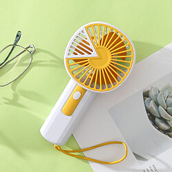 (Jaune) Ventilateur Portatif Minimaliste Ventilateur Portatif Rechargeable Usb de Conception Triangulaire Créative