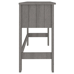 Avis Helloshop26 Bureau table poste de travail meuble d'ordinateur informatique étude HAMAR clair 110 x 40 x 75 cm bois massif de pin gris 02_0023852