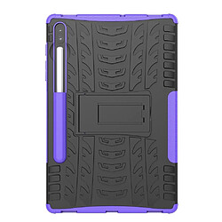 Acheter Coque en TPU hybride anti-goutte de style cool avec béquille violet pour votre Samsung Galaxy Tab S6 T860 T865