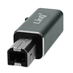 Adaptateur USB-C femelle vers USB-B male Transfert Rapide Plug and Play LinQ