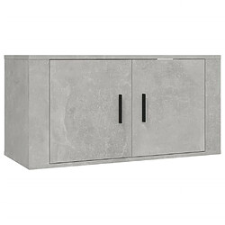 Avis vidaXL Ensemble de meubles TV 2 pcs gris béton bois d'ingénierie