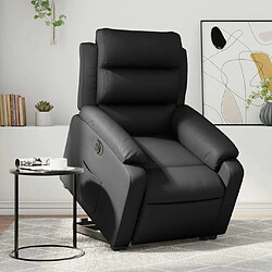 Maison Chic Fauteuil Relax pour salon, Fauteuil inclinable électrique noir similicuir -GKD27760