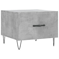 vidaXL Table basse gris béton 50x50x40 cm bois d'ingénierie