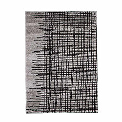 Thedecofactory ABSTRACT - Tapis poils courts imprimé lignes croisées gris 120x170