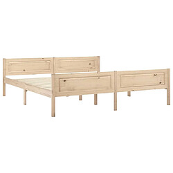 Maison Chic Lit adulte - Lit simple Cadre de lit,Structure du lit Contemporain Bois de pin massif 180x200 cm -MN51263