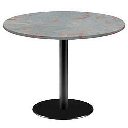 Restootab Table Ø120cm - modèle Rome gris rouille 