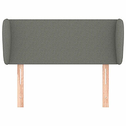 Avis Maison Chic Tête de lit scandinave avec oreilles,meuble de chambre Gris foncé 103x23x78/88 cm Tissu -MN43519