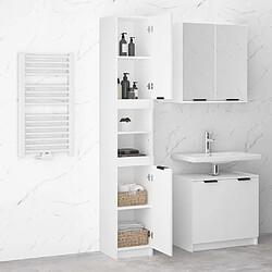 Acheter Maison Chic Armoire de salle de bain,Meuble de rangement,Meuble haut Blanc 32x34x188,5 cm Bois d'ingénierie -GKD856415