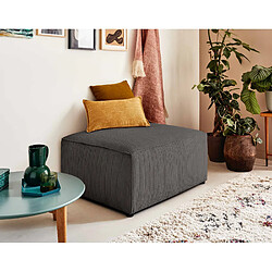 Bestmobilier Topaze - pouf - en velours côtelé