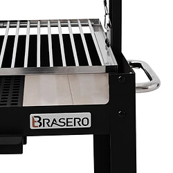 Acheter Barbecue Charbon Bois Salamanca BRASERO - Grilles acier chromé de 40,5 x 49 cm - Hauteur de grille ajustable - Sur chariot, Noir