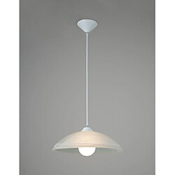 Luminaire Center Suspension Chester blanc 1 ampoule 80cm