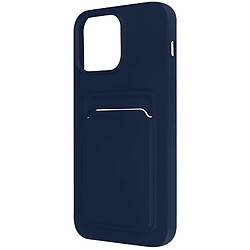 Avizar Coque iPhone 14 Pro Max Silicone Souple Porte-carte bleu