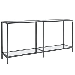 Maison Chic Table console | Meuble d'entrée | Table d'appoint Transparent 160x35x75,5 cm Verre trempé -GKD50856