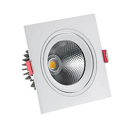 Ledkia Spot Downlight LED 10W Carré Madison Coupe Ø 95 mm Blanc chaud 3000K