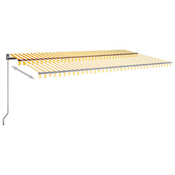 Acheter vidaXL Auvent automatique sur pied 600x350 cm Jaune/Blanc