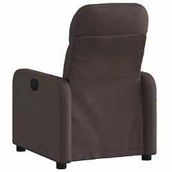 Avis Maison Chic Fauteuil Relax pour salon, Fauteuil inclinable Marron foncé Tissu -GKD90199