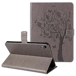 Etui en PU motif chat et arbre avec support magnétique gris pour votre iPad mini (2021)