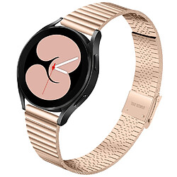 Bracelet en métal 20mm, boucle double, or pour votre Samsung Galaxy Watch4 40mm/44mm/Galaxy Watch Active 2/Galaxy Watch Active/Galaxy Watch 42mm