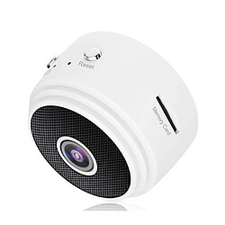 Chrono Mini Caméra Espion Cachée Sans Fil WiFi Vision Nocturne HD 1080P Détection de Mouvement, Blanc