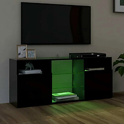 Acheter Maison Chic Meubles TV avec lumières LED - Banc TV pour salon noir 120x30x50 cm -MN41212