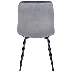 Decoshop26 Lot de 4 chaises de salle à manger style moderne et confortable en tissu velours gris foncé et métal noir 10_0001787 pas cher